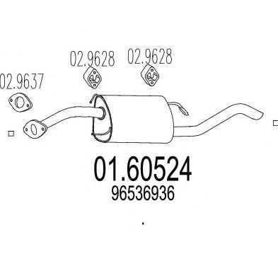 MTS 01.60524 End Silencer